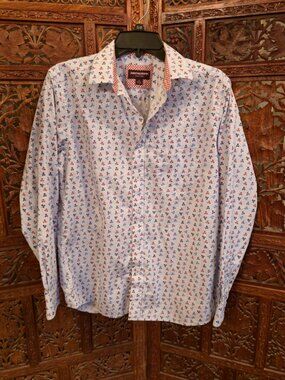 Johnston & Murphy skull and crossbones mens dress shirt size large
